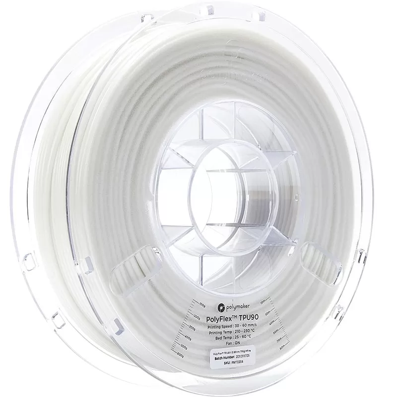 Polyflex TPU90 Blanc - 2.85mm - 750 g Polyflex TPU90 Blanc - 2.85mm - 750 g