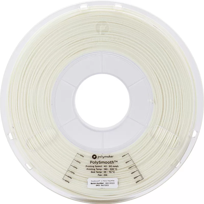 PolySmooth Blanc - 1.75mm - 750 g (2) PolySmooth Blanc - 1.75mm - 750 g (2)
