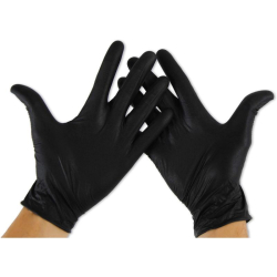 Guantes de Protección de Nitrilo Negro - x100 Talla M