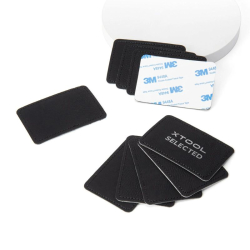 Parche rectangular de polipiel (negro a plata) x10 xTool