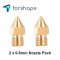 Pack de 2 Boquillas de Latón MK8 Forshape 0.8mm