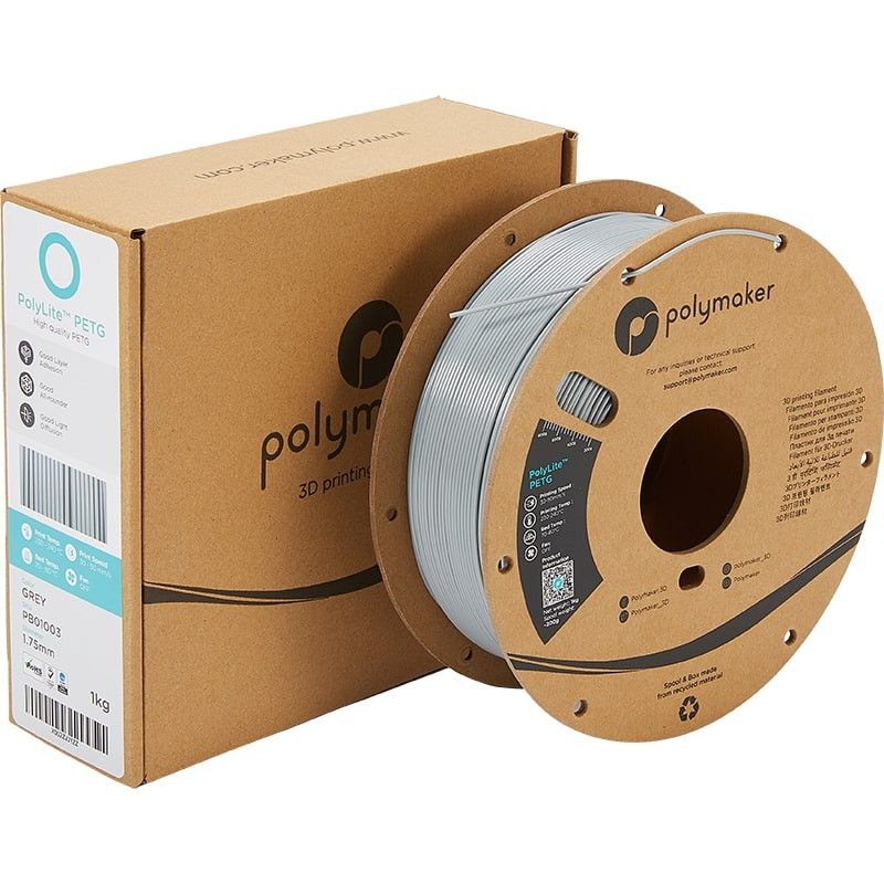 Emballage PolyLite PETG Gris - 1.75mm - 1 kg Emballage PolyLite PETG Gris - 1.75mm - 1 kg