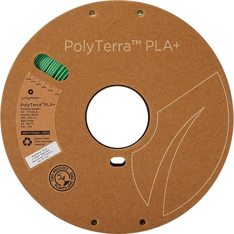 Bobine PolyTerra+ PLA Vert- 1.75mm - 1 kg Bobine PolyTerra+ PLA Vert- 1.75mm - 1 kg