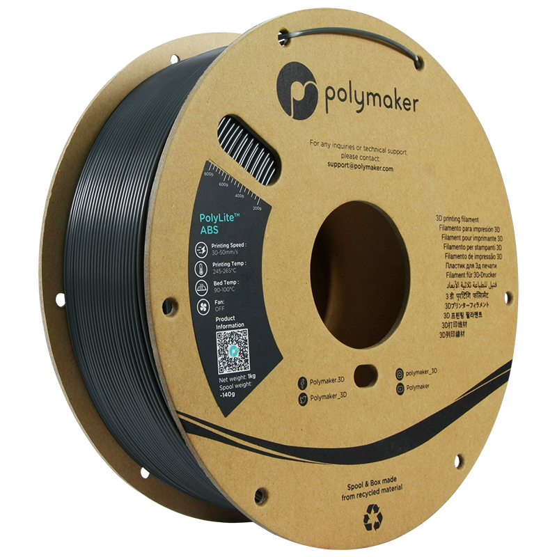 PolyLite ABS Dark Grey - 1.75mm - 1 kg PolyLite ABS Dark Grey - 1.75mm - 1 kg