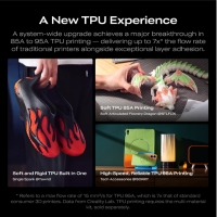 Impresión 3D de piezas flexibles de TPU con la Creality K3