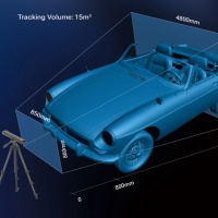 EinScan Trak inalámbrico con un volumen de seguimiento de 15 m3
