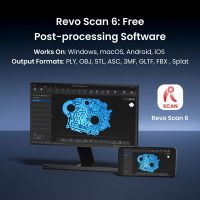Revopoint Range 3 Pro conectado a un ordenador y a un smartphone