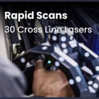 Láseres azules cruzados