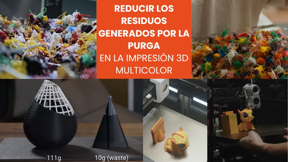 Reducir los residuos generados por la purga en la impresión 3D multicolor